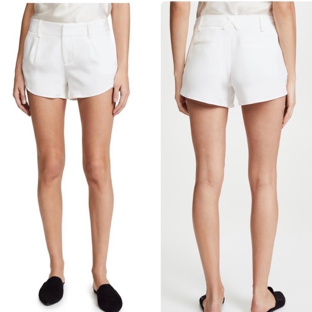 Alice+Olivia white 3” high rise shorts size 12